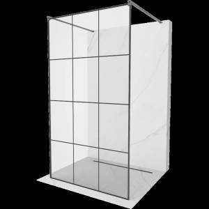Mexen Kioto свободностояща душ кабина 110 x 200 см, черна решетка 8 мм, четка gun gray - 800-110-002-66-77 (800-110-002-66-77)