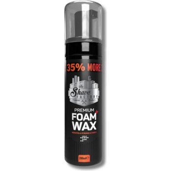 The Shave Factory Premium Foam Wax objemový penový vosk na vlasy aj pre vlnité vlasy 200 ml