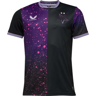 Castore SLAVIA PRAGUE AWAY SS SHIRT čierna fialová biela