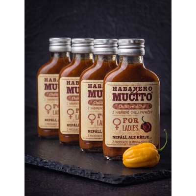 Seminka-chilli.cz Mučíto Habanero for Ladies chilli omáčka 4 x 100 ml