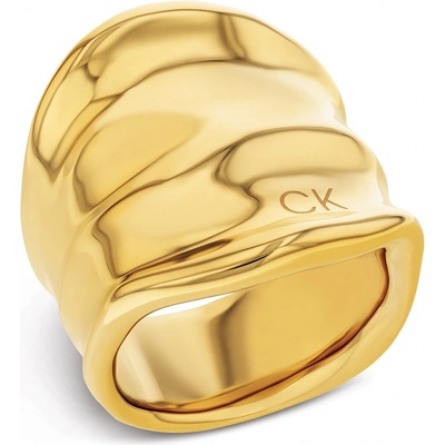 Calvin Klein pozlátený prsteň Elemental 35000646