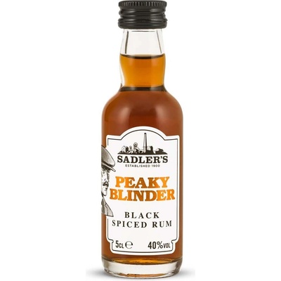 MINI Peaky Blinder Black Spiced Rum 40% 0,05 l (holá láhev)