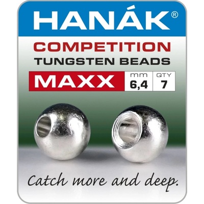 Hanák Competition Tungstenové Hlavičky MAXX 6,4 mm Stříbrné