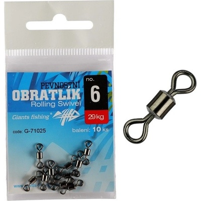 Giants Fishing Pevnostný Obratlík Rolling Swivel veľ.12 10 ks