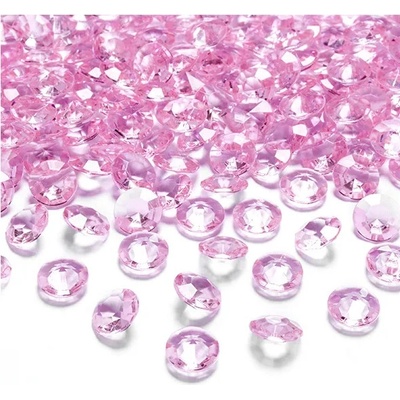 ADC12-081J Party Deco Diamantové konfety 12mm Ružová