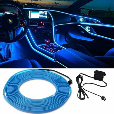 4 CAR LED podsvětlení interiéru 300cm modré