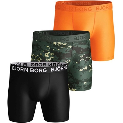 Björn Borg Shorts Per BB Digital Woodland 3P Zelený