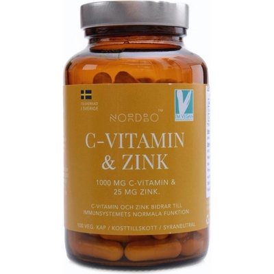 Nordbo Vitamin C Zinok 100 kapsúl