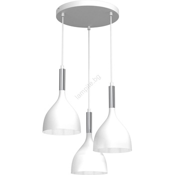 Luminex Пендел NOAK 3xE27/15W/230V бял/хром (LU3901)