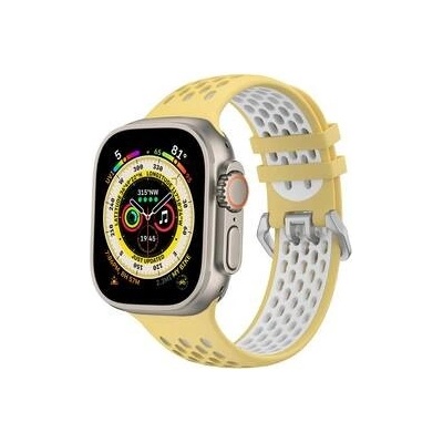 CubeNest Silicone Sport na Apple Watch 42/44/45/Ultra 49 mm biely/žltý B01R5L01