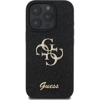 Image 1 of GUESS Гръб Guess PU Fixed Glitter 4G Metal Logo Case за iPhone 16 Pro Max - Черен