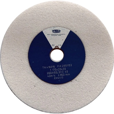 Tyrolit Brusný kotouč plochý 175 x 20 x 20 mm 99BA60L9V40 T418316