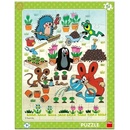Puzzle Dino Krtek zahradník deskové 40 dílků