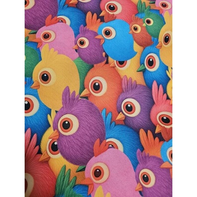 Kočárkovina Happy birds - barevní ptáci