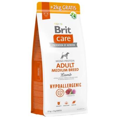 Brit Care Dog Hypoallergenic Adult Medium Breed Lamb 12+2 kg