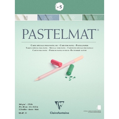 Clairefontaine Pastelmat Glued Pad N5 Скицник 12 30 x 40 cm 360 g (96115C)