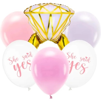 PartyDeco Balónky latexove She said Yes! 30 cm