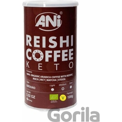 Ani Keto Reishi BIO Mletá káva s MCT olej Maca Matcha Stevia 100 g