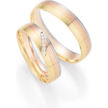 Honeymoon zlaté snubní prsteny 66 43110 045WG