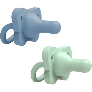 Dr. Brown's Силиконова залъгалка Dr. Brown's - HappyPaci, 0-6 месеца, 2 броя, синя и зелена (72239317457) - baby