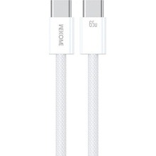 Wekome WDC-21 opletený nabíjací a dátový USB-C na USB-C 1m bílý