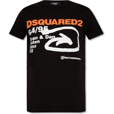 DSQUARED2 Brotherhood Black tričko černá