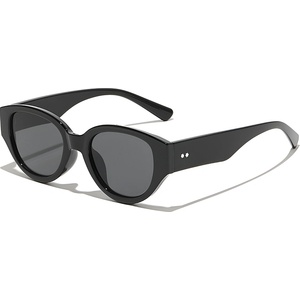 Techsuit Слънчеви очила Techsuit Sunglasses (17002) - дамски, овална PC рамка, 90s стил - Черен (KF2364754) Слънчеви очила
