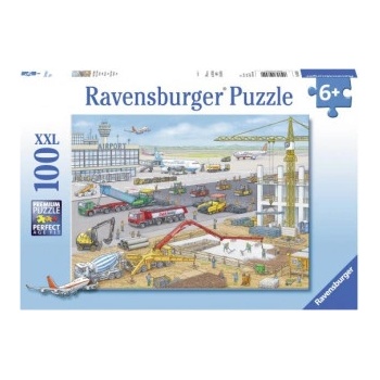 Ravensburger Verlag Ravensburger Kinderpuzzle - 10624 Baustelle am Flughafen - Puzzle für Kinder ab 6 Jahren, mit 100 Teilen im XXL-Format | Ravensburger