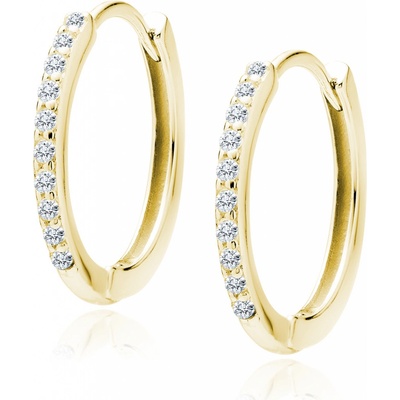 Lunica Stříbrné náušnice HOOP GOLD 0707