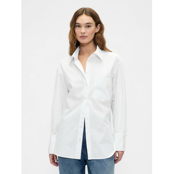 GAP Oversize поплинова риза с лого Big Shirt GAP GAP | Byal | ЖЕНИ | S