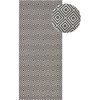 Hanse Home Черно-бял килим за открито , 80 x 200 cm Karo - NORTHRUGS (102470-80x200)
