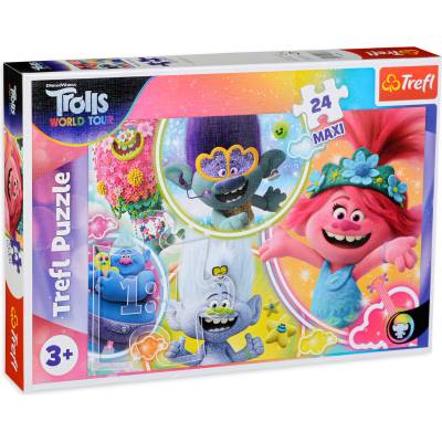 Trefl Пъзел Trefl от 24 макси части - Музикалният свят на Тролчетата (14318)