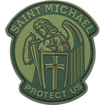 3D nášivka Saint Michael protect us - zelená, Jackets to go