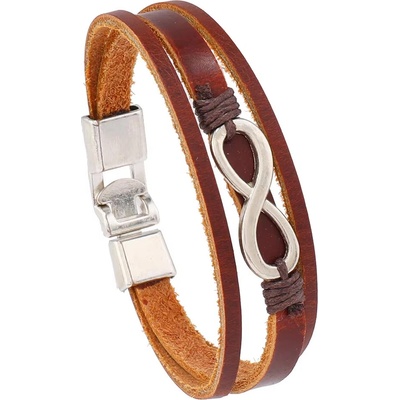 Predator Q1 Urban Edge – pánské náramky, hnědá, nekonečno hnědá kůže pánské náramky 23 Predator Q1