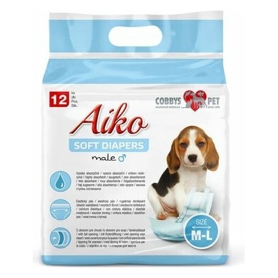AIKO Soft Diapers M-L 46-60 cm 12 ks