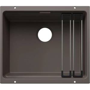 BLANCO Etagon 500 - Мивка от Silgranit, 53x46 см, с аксесоари, сиво „вулкан 527755 (527755) Мивка за вграждане