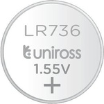 Uniross Батерии алкални Uniross 8528, LR736/AG3/LR41, 1.55V, 160mAh, 5бр (8528)