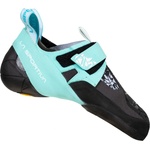 La Sportiva Дамски обувки с велкро La Sportiva Women's Skwama Vegan Climbing shoes - Carbon / Turquoise - размер 37, 5 (EU) (301-0757-0120)