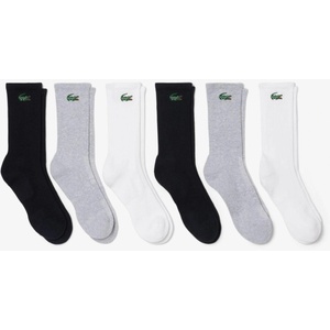 Lacoste Чорапи Lacoste Mens Cotton Jacquard Crew Socks 6 Pack - Wht/Gry/Blk L78