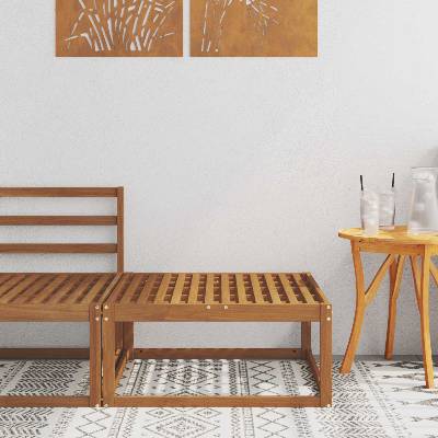 vidaXL Външна табуретка Солидно акациево дърво Естествен (900526)