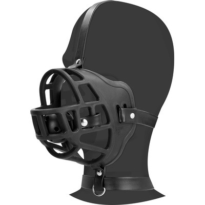 Ouch! Muzzle with Removable Ball Gag Black