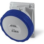 SCAME Промишлен контакт 2P+Е 32A 200-250V IP66, 6h серия Optima панелен монтаж 84x106мм - 418.3263 (418.3263)