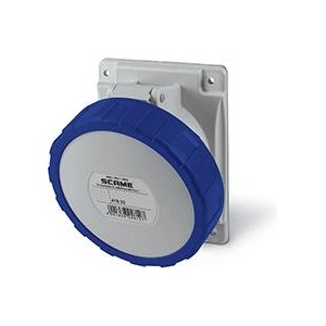 SCAME Промишлен контакт 2P+Е 32A 200-250V IP66, 6h серия Optima панелен монтаж 84x106мм - 418.3263 (418.3263)