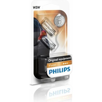 Image 1 of Philips Original Vision T10 5W 12V 2x (12961B2)