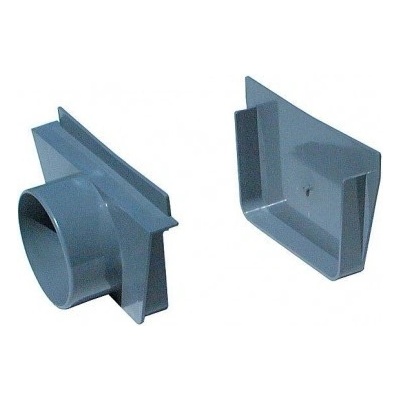 VÁGNER POOL Přelivový žlábek - Koncovka vnitřní vnější PVC s výpustí