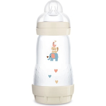 Mam dětská skleněná láhev Feel Good béžová 260 ml