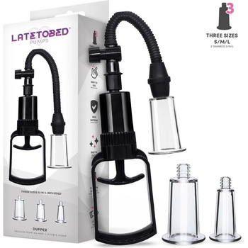 Image 1 of LateToBed Dupper Clitoris & Nipple Manual Pump with 3 Cups