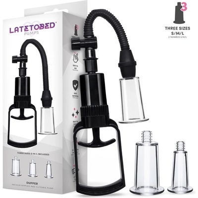 LateToBed Dupper Clitoris & Nipple Manual Pump with 3 Cups