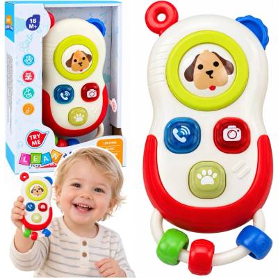 LEAN Toys Interaktívny detský telefón so svetlami a zvukmi
