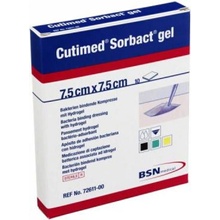 Cutimed Sorbact gel 7,5 x 7,5 cm 10 ks antimikrob.kr.